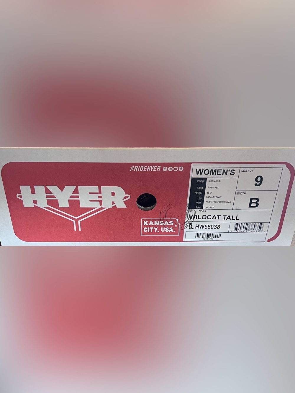 Hyer Boot Wildcat Red Tall Boot NWT - Picture 2 of 3